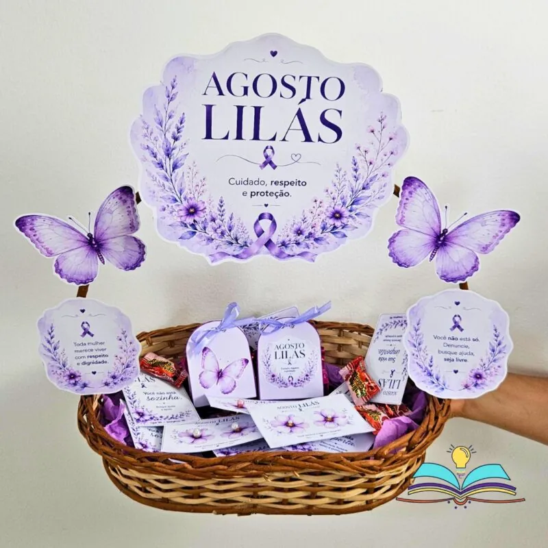 Cesta - Agosto Lilás