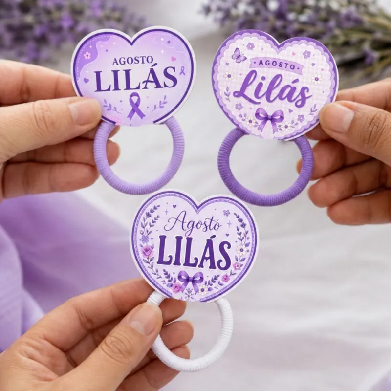 Tag Lembrancinha Agosto Lilás